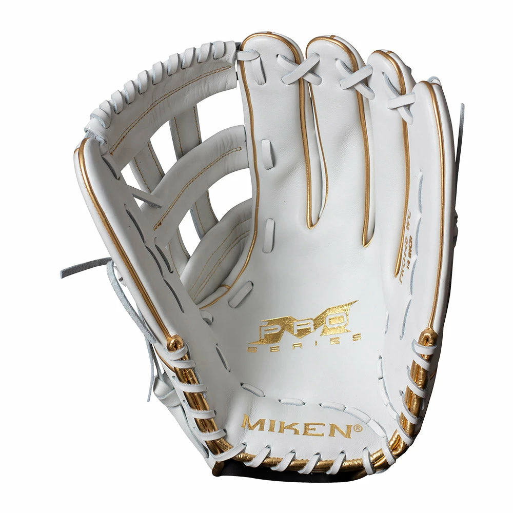 Kelly's Ultimate Sports Miken White Gold PRO Series 13.5" Slowpitch Fielding Glove - PRO135-WG 2 Kelly's Ultimate Sports Miken White Gold PRO Series 13.5" Slowpitch Fielding Glove - PRO135-WG - Image 2
