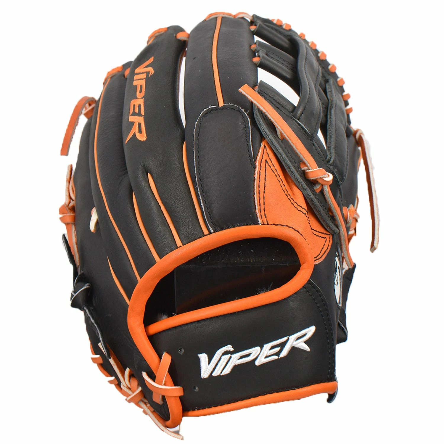 Kelly's Ultimate Sports Viper Premium Leather Slowpitch Softball Fielding Glove Game Ready Edition - VIP-H-SL-BLK-OR-002 3 Kelly's Ultimate Sports Viper Premium Leather Slowpitch Softball Fielding Glove Game Ready Edition - VIP-H-SL-BLK-OR-002 - Image 3