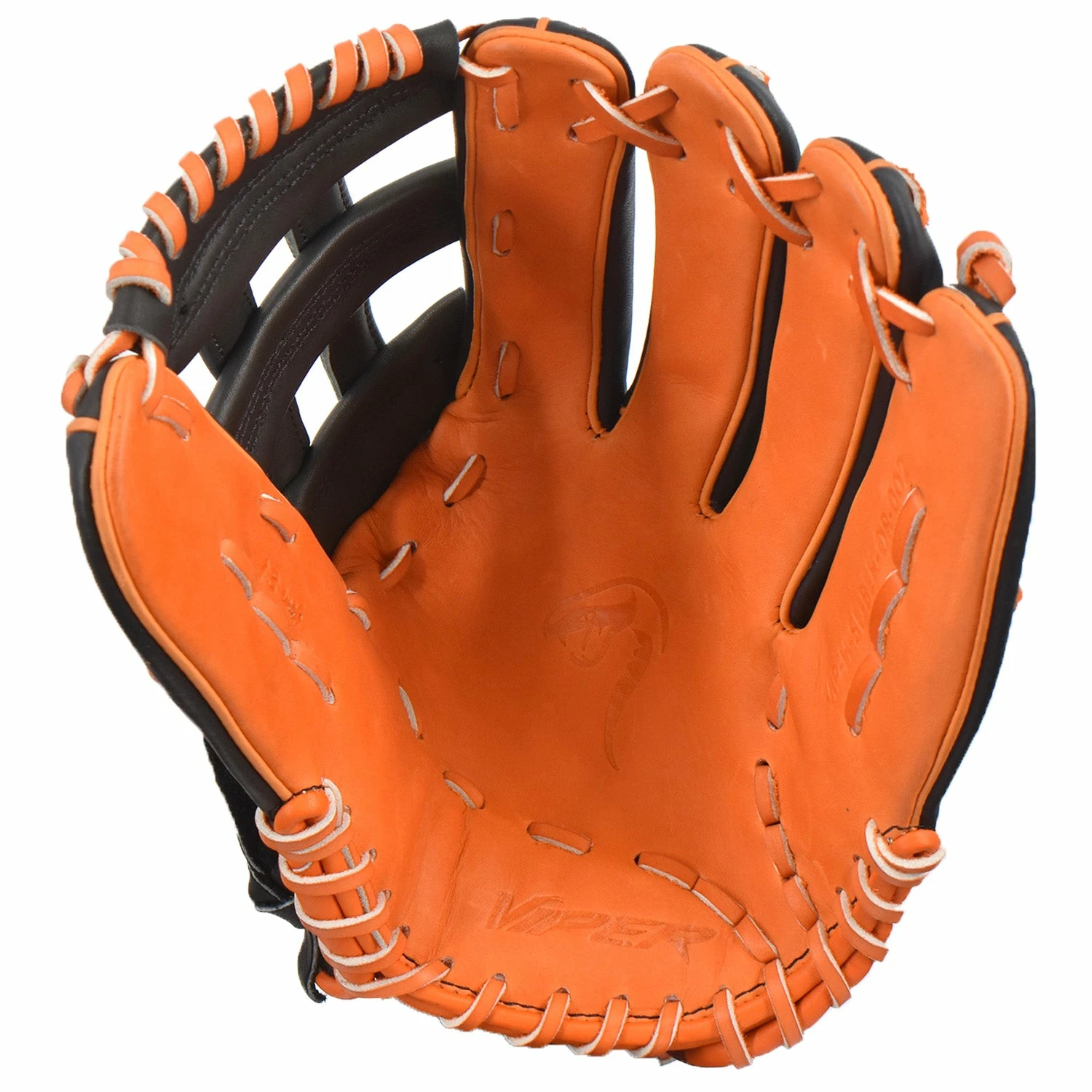 Kelly's Ultimate Sports Viper Premium Leather Slowpitch Softball Fielding Glove Game Ready Edition - VIP-H-SL-BLK-OR-002 4 Kelly's Ultimate Sports Viper Premium Leather Slowpitch Softball Fielding Glove Game Ready Edition - VIP-H-SL-BLK-OR-002 - Image 4
