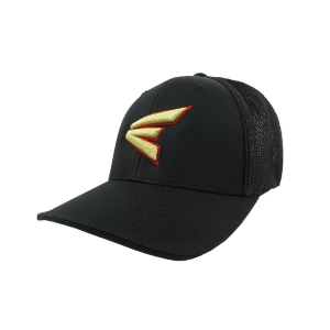 Kelly's Ultimate Sports Easton Hat By Pacific (404M) All Black/Red/Gold 1 Kelly's Ultimate Sports Easton Hat By Pacific (404M) All Black/Red/Gold
