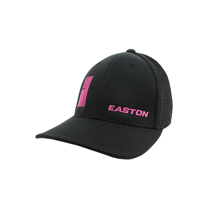 Kelly's Ultimate Sports Easton Hat By Pacific (404M) All Black/Pink Flag 1 Kelly's Ultimate Sports Easton Hat By Pacific (404M) All Black/Pink Flag