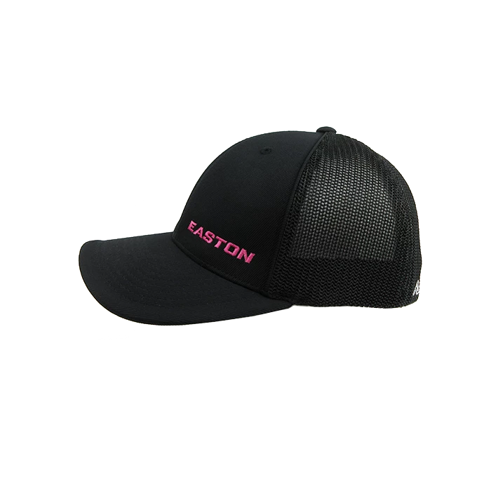 Kelly's Ultimate Sports Easton Hat By Pacific (404M) All Black/Pink Flag 2 Kelly's Ultimate Sports Easton Hat By Pacific (404M) All Black/Pink Flag - Image 2