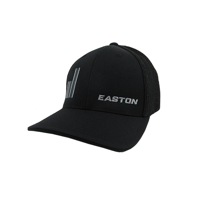 Kelly's Ultimate Sports Easton Hat By Pacific (404M) All Black/Grey Flag 1 Kelly's Ultimate Sports Easton Hat By Pacific (404M) All Black/Grey Flag