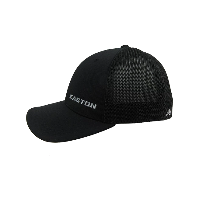 Kelly's Ultimate Sports Easton Hat By Pacific (404M) All Black/Grey Flag 2 Kelly's Ultimate Sports Easton Hat By Pacific (404M) All Black/Grey Flag - Image 2