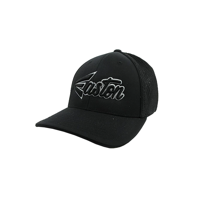Kelly's Ultimate Sports Easton Hat By Pacific (404M) All Black/Grey/Black Script 1 Kelly's Ultimate Sports Easton Hat By Pacific (404M) All Black/Grey/Black Script