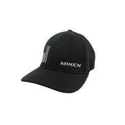 Kelly's Ultimate Sports Miken Hat By Pacific (404M) All Black/Grey Flag