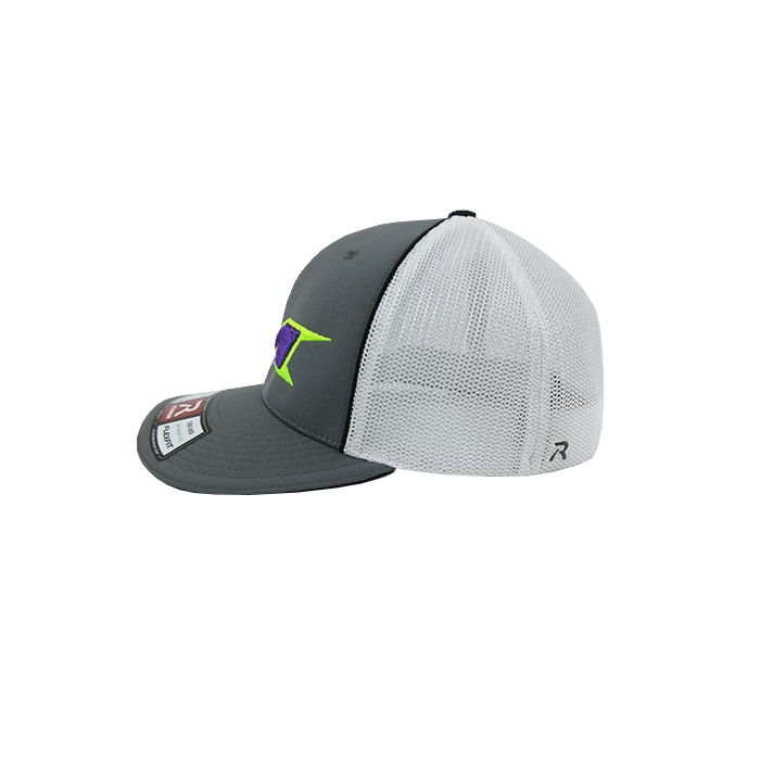 Kelly's Ultimate Sports Miken Hat By Richardson (R165) Grey/White/Grey/Volt/Purple 2 Kelly's Ultimate Sports Miken Hat By Richardson (R165) Grey/White/Grey/Volt/Purple - Image 2