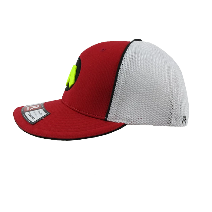 Kelly's Ultimate Sports Worth Hat By Richardson (R165) Red/White/Red/Black/Volt 2 Kelly's Ultimate Sports Worth Hat By Richardson (R165) Red/White/Red/Black/Volt - Image 2