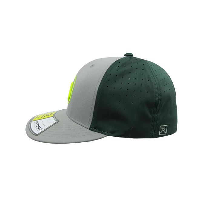 Kelly's Ultimate Sports Worth Hat By Richardson (PTS30) Grey/Dark Green/Grey/Volt/Volt 3 Kelly's Ultimate Sports Worth Hat By Richardson (PTS30) Grey/Dark Green/Grey/Volt/Volt - Image 3