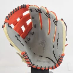 Kelly's Ultimate Sports Viper Japanese Kip Leather Slowpitch Softball Fielding Glove Red/Grey/Tan -Gloves shop viper red grey tan 3
